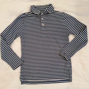 J. Crew / Crewcuts Navy and White Striped Polo Boys Shirt